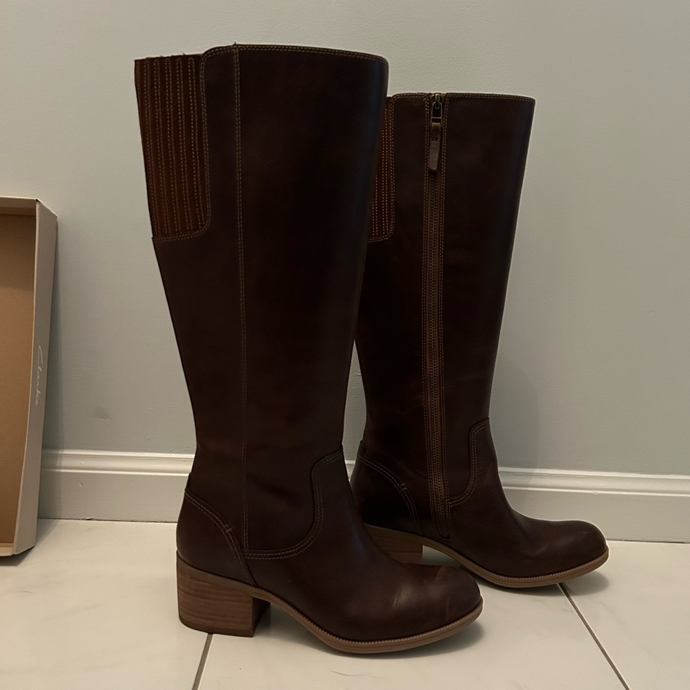 Clarks Brown Riding Boots | Maypearl Viola - Picture 4 of 6